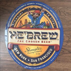 He’Brew Tin sign